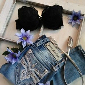 victoria secret strapless  lace push up bra 32b